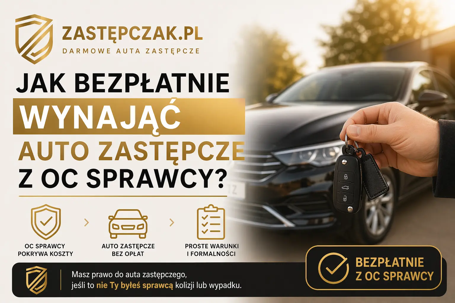 Jak bezplatnie wynajac auto zastepcze z OC sprawcy